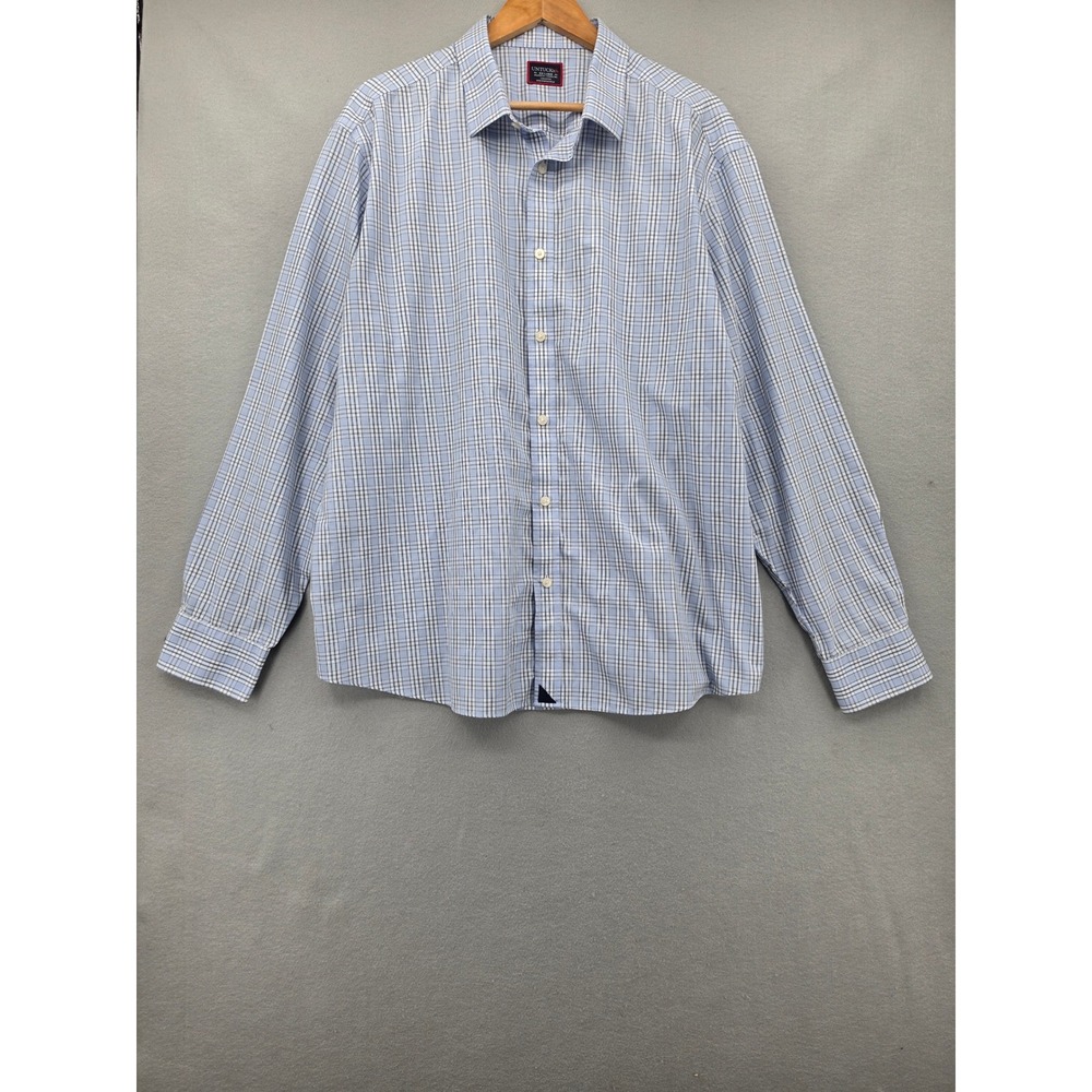 Untuckit Bianchello WF Plaid Button Down Shirt Mens XXL Relaxed Fit Wrinkle Free